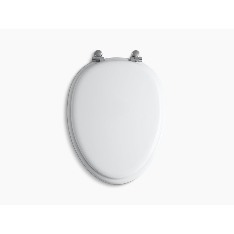 Kohler Kathryn Elongated Toilet Seat with Vibrant Polished Nickel